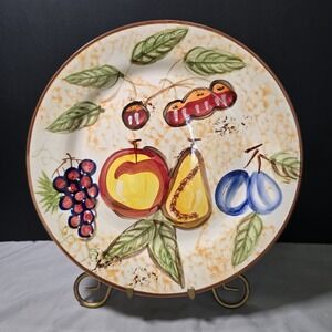 Royal Norfork Greenbrier International 11" Plate Tuscan Fruit Cottage Core